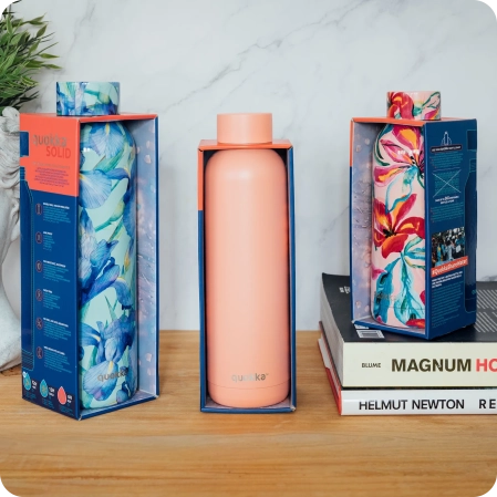 QUOKKA BOTELLA TERMO ACERO INOXIDABLE SOLID PASTEL PEACH 510 ML