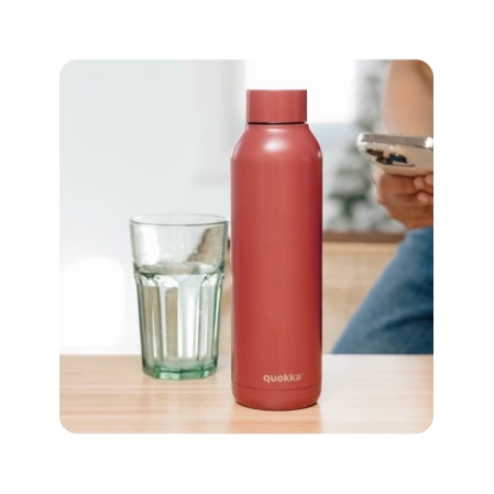 QUOKKA BOTELLA TERMO ACERO INOXIDABLE SOLID FIREBRICK RED 630 ML